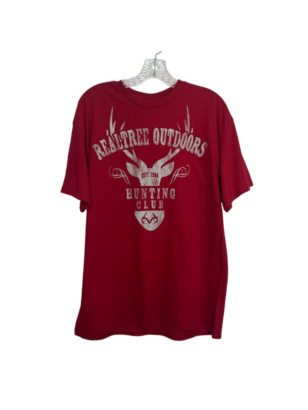 Realtree Outdoors Hunting Club Tshirt Mens Large Red Delta Pro New